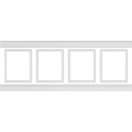 Ekena Millwork Wainscot Paneling Kit, Urethane, 94-1/2 in L, Factory Primed WPKUSQ021P036